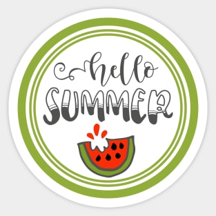Hello Summer Watermelon Sticker